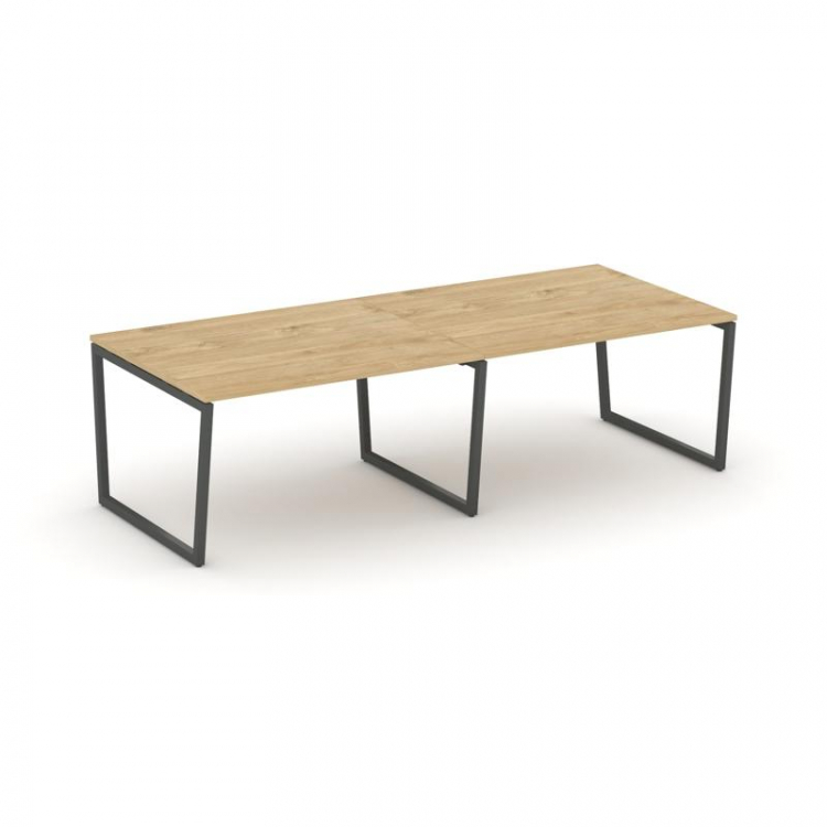 Style Project Стол переговорный SN-4T2.SPRG-042.3 Тиквуд Светлый/Металл Антрацит 2360*1180*750