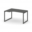 Style Project Стол рабочий эргоном. SN-4O.SPA-021(L) Антрацит/Металл Антрацит 1380*800/980*750