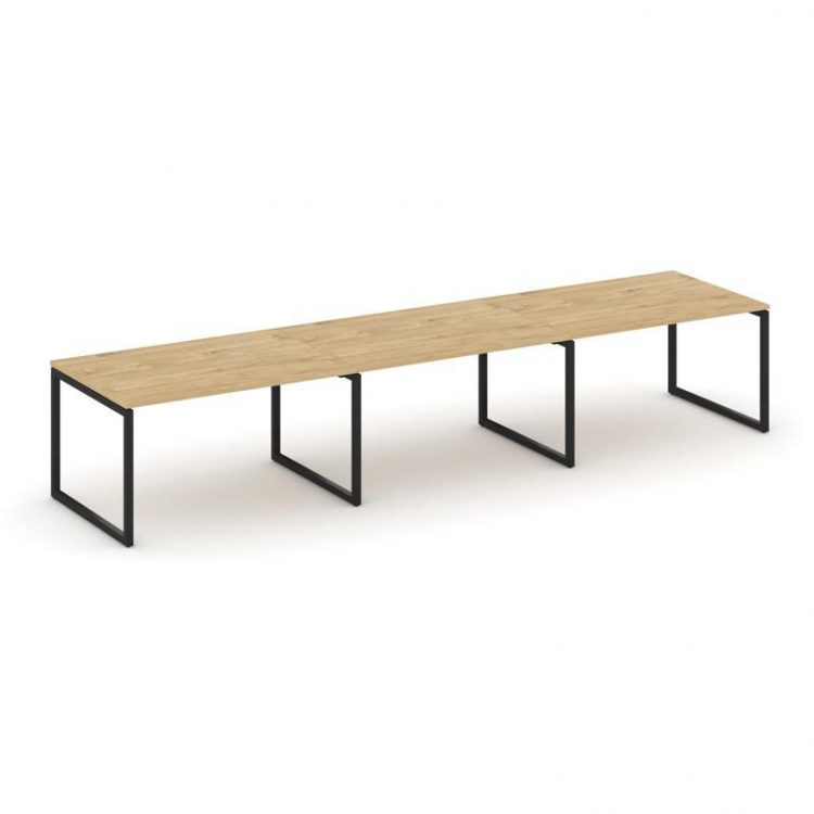 Style Project Стол переговорный SN-4O.SPRG-021.3 Тиквуд Светлый/Металл Черный 2940*980*750