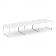 Style Project Стол переговорный SN-4T2.SPRG-054 Белый/Металл Белый/Заглушка Металл Белый 4740*1180*7