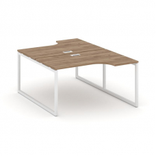 Style Project Рабочая станция эргоном. SN-4O.DRPA-002 Дуб Табак/Металл Белый 1580*1232/1992*750