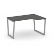 Style Project Стол рабочий эргоном. SN-4T2.SPA-021(R) Антрацит/Металл Серый/Заглушка Пластик Серебри