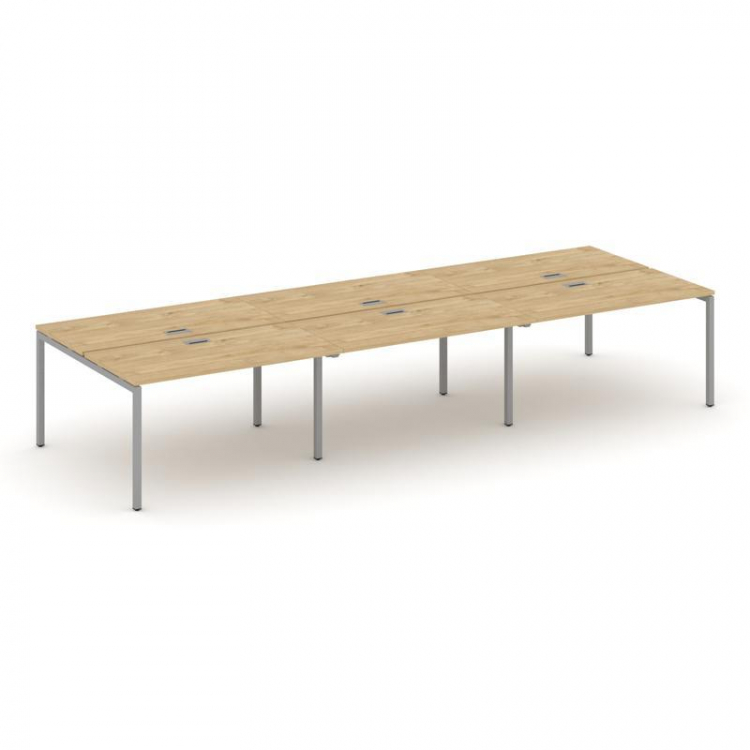 Style Project Рабочая станция 2-х сторон. SN-4P.DRS-081 Тиквуд Светлый/Металл Серый 2940*1632*750