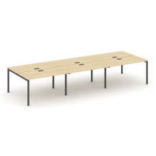 Style Project Рабочая станция 2-х сторон. SN-4P.DRS-082 Акация Лорка/Металл Антрацит 3540*1632*750