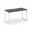 Style Project Стол письменный SN-4T1.SP-014 Антрацит/Металл Белый/Заглушка Пластик Белый 1580*700*75