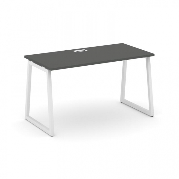 Style Project Стол письменный SN-4T1.SP-014 Антрацит/Металл Белый/Заглушка Пластик Белый 1580*700*75