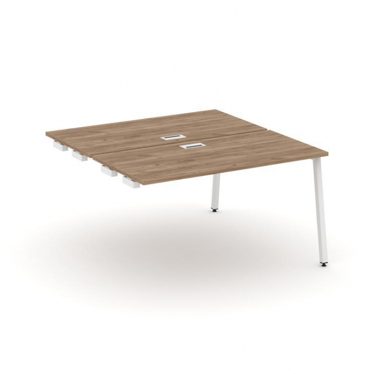 Style Project Стол-приставка к опор. элем. SN-4A.DPRS-024 Дуб Табак/Металл Белый 1580*1632*750