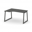 Style Project Стол рабочий эргоном. SN-4T1.SPA-021(L) Антрацит/Металл Антрацит/Заглушка Пластик Черн