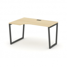 Style Project Стол рабочий эргоном. SN-4T2.SPA-012(L) Акация Лорка/Металл Антрацит/Заглушка Пластик