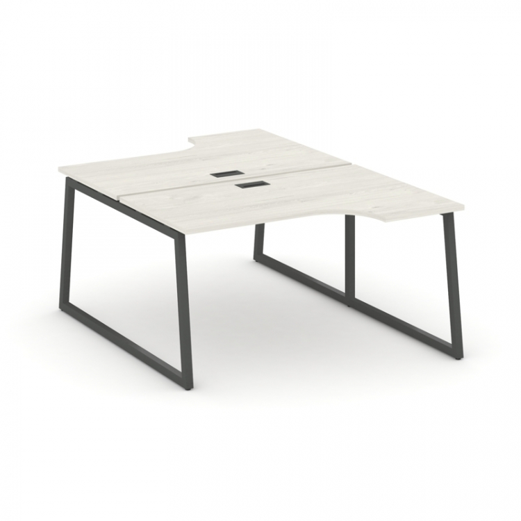 Style Project Рабочая станция эргоном. SN-4T1.DRPA-002 Дуб Наварра/Металл Антрацит/Заглушка Пластик