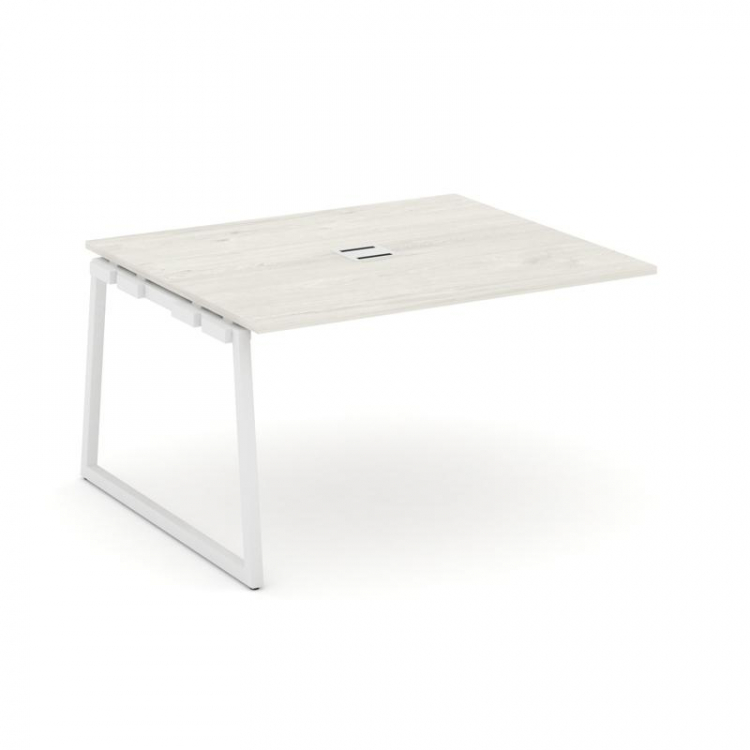 Style Project Проходной наб. элем. перег. стола SN-4T1.NSPRG-033 Дуб Наварра/Металл Белый/Заглушка М