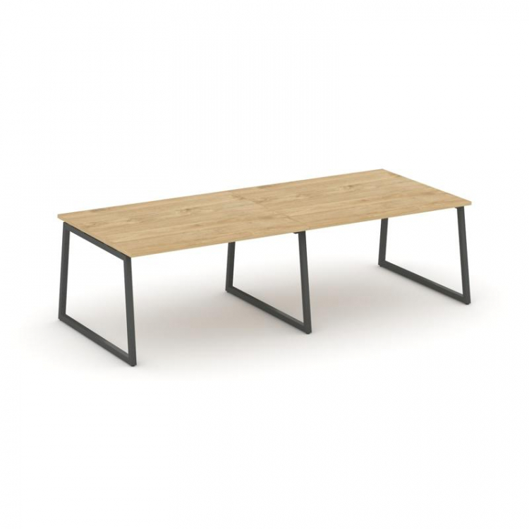 Style Project Стол переговорный SN-4T1.SPRG-043.3 Тиквуд Светлый/Металл Антрацит 2760*1180*750