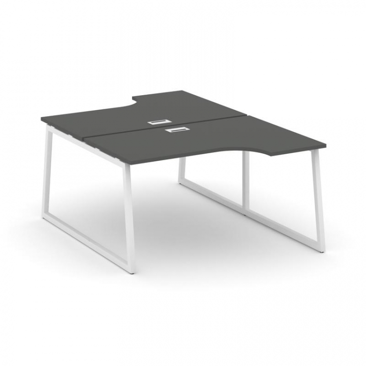 Style Project Рабочая станция эргоном. SN-4T1.DRPA-002 Антрацит/Металл Белый/Заглушка Пластик Белый