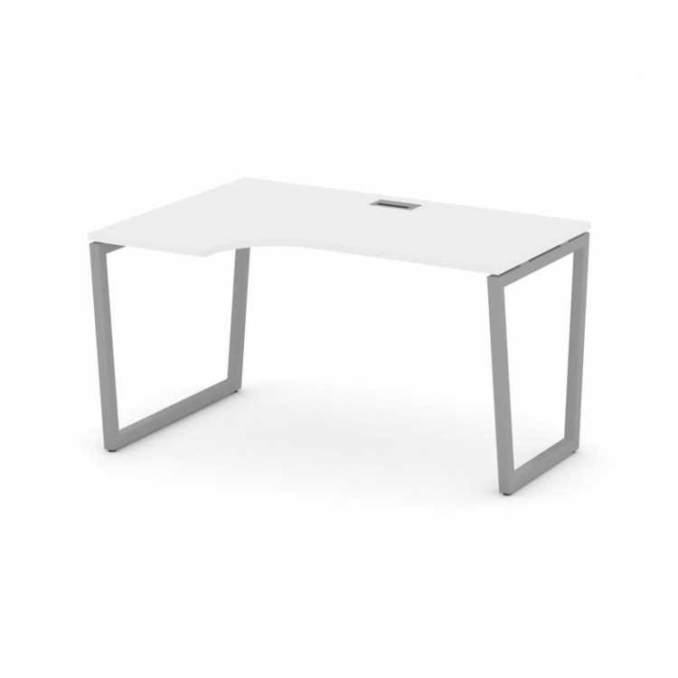 Style Project Стол рабочий эргоном. SN-4T2.SPA-012(L) Белый/Металл Серый/Заглушка Пластик Серебро 15