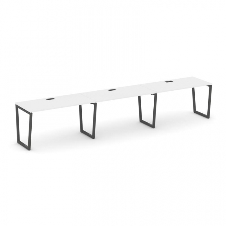 Style Project Рабочая станция 1 сторон. SN-4T2.ORS-043 Белый/Металл Антрацит/Черный Пластик 4140*700