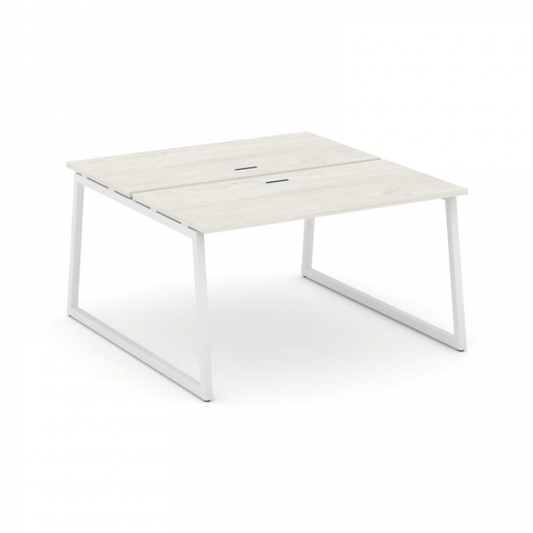 Style Project Рабочая станция 2-х сторон. SN-4T1.DRS-002 Дуб Наварра/Металл Белый/Заглушка Пластик Б