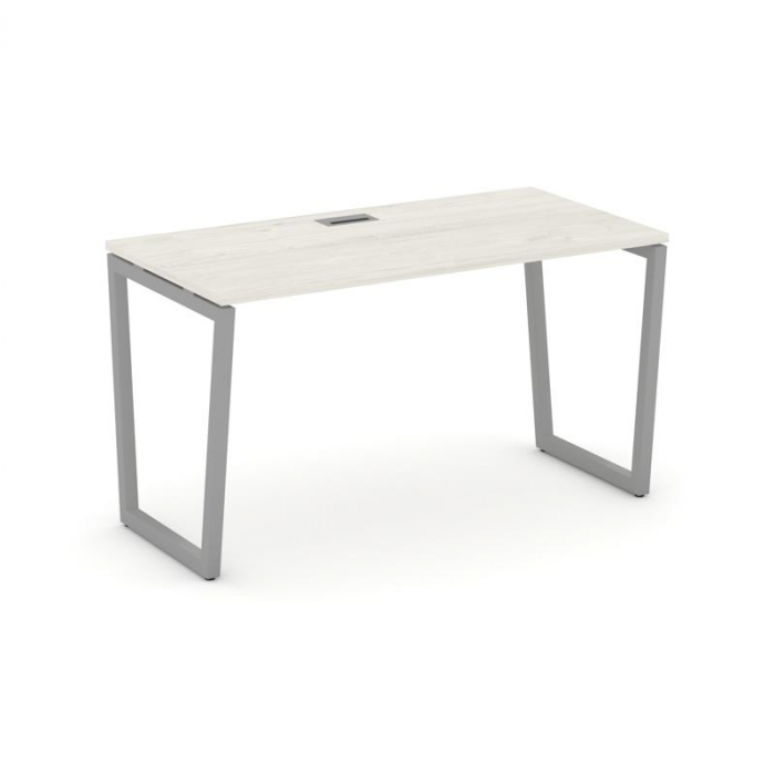 Style Project Стол письменный SN-4T2.SP-023 Дуб Наварра/Металл Серый/Заглушка Пластик Серебро 1380*8