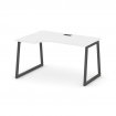 Style Project Стол рабочий эргоном. SN-4T1.SPA-011(L) Белый/Металл Антрацит/Заглушка Пластик Черный