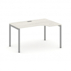 Style Project Стол рабочий эргоном. SN-4P.SPA-001(R) Дуб Наварра/Металл Серый 1380*600/980*750