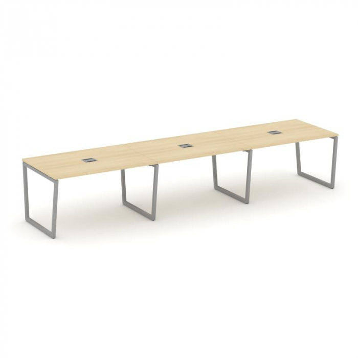 Style Project Стол переговорный SN-4T2.SPRG-024 Акация Лорка/Металл Серый/Заглушка Металл Серый 4740