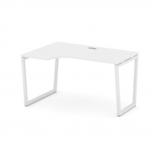 Style Project Стол рабочий эргоном. SN-4T2.SPA-021(L) Белый/Металл Белый/Заглушка Пластик Белый 1380