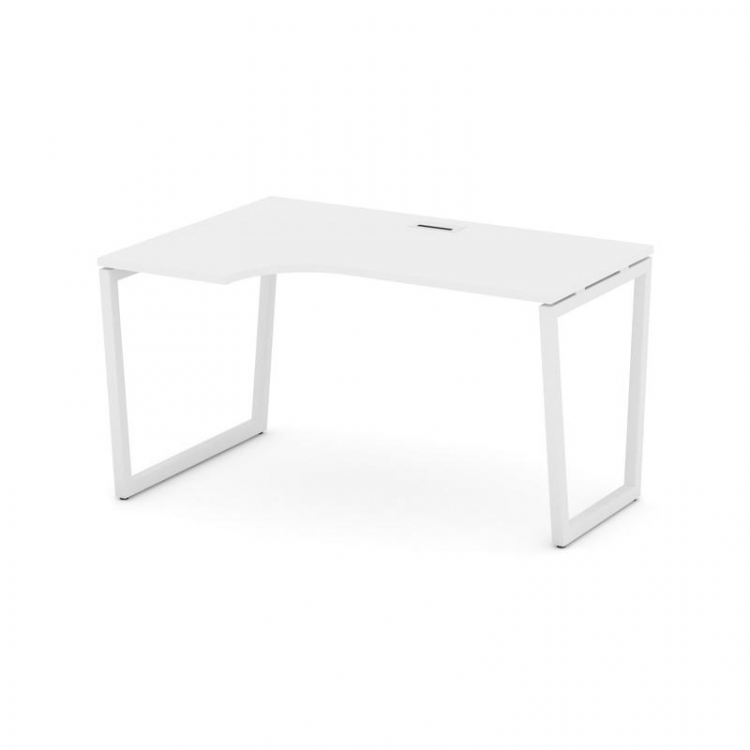 Style Project Стол рабочий эргоном. SN-4T2.SPA-021(L) Белый/Металл Белый/Заглушка Пластик Белый 1380