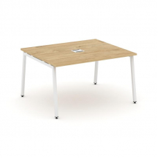 Style Project Стол переговорный SN-4A.SPRG-034 Тиквуд Светлый/Металл Белый 1580*1180*750