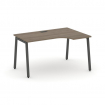Style Project Стол рабочий эргоном. SN-4A.SPA-022(R) Вяз Благородный/Металл Антрацит 1580*800/980*75