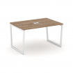 Style Project Стол переговорный SN-4T2.SPRG-003 Дуб Табак/Металл Белый/Заглушка Металл Белый 1380*98