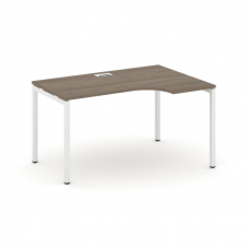 Style Project Стол рабочий эргоном. SN-4P.SPA-012(R) Вяз Благородный/Металл Белый 1580*700/980*750