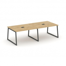 Style Project Стол переговорный SN-4T1.SPRG-042 Тиквуд Светлый/Металл Антрацит/Заглушка Металл Антра