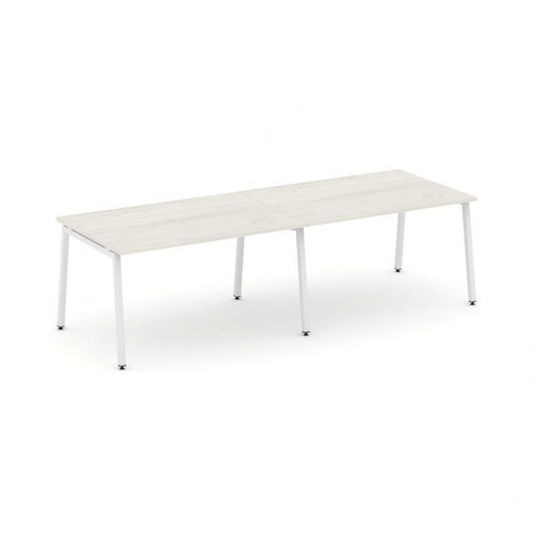 Style Project Стол переговорный SN-4A.SPRG-013.3 Дуб Наварра/Металл Белый 2760*980*750