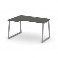 Style Project Стол рабочий эргоном. SN-4T1.SPA-002(L) Антрацит/Металл Серый/Заглушка Пластик Серебри
