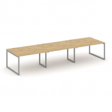 Style Project Стол переговорный SN-4O.SPRG-053.3 Тиквуд Светлый/Металл Серый 4410*1180*750