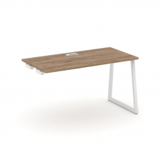 Style Project Стол-приставка к опор. элем. SN-4T1.OPRS-011 Дуб Табак/Металл Белый/Заглушка Пластик Б