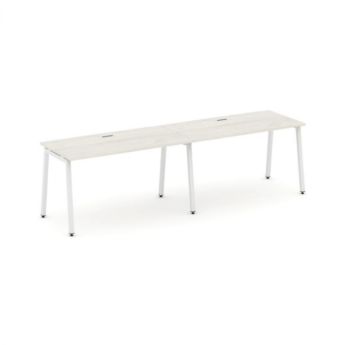 Style Project Рабочая станция 1 сторон. SN-4A.ORS-022 Дуб Наварра/Металл Белый 2360*800*750