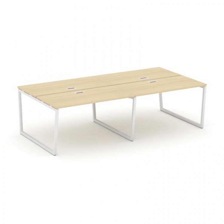 Style Project Рабочая станция 2-х сторон. SN-4T2.DRS-042 Акация Лорка/Металл Белый/Заглушка Пластик