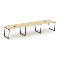 Style Project Стол переговорный SN-4T2.SPRG-022 Акация Лорка/Металл Антрацит/Заглушка Металл Антраци