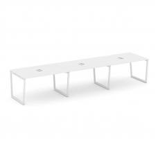 Style Project Стол переговорный SN-4T2.SPRG-024 Белый/Металл Белый/Заглушка Металл Белый 4740*980*75