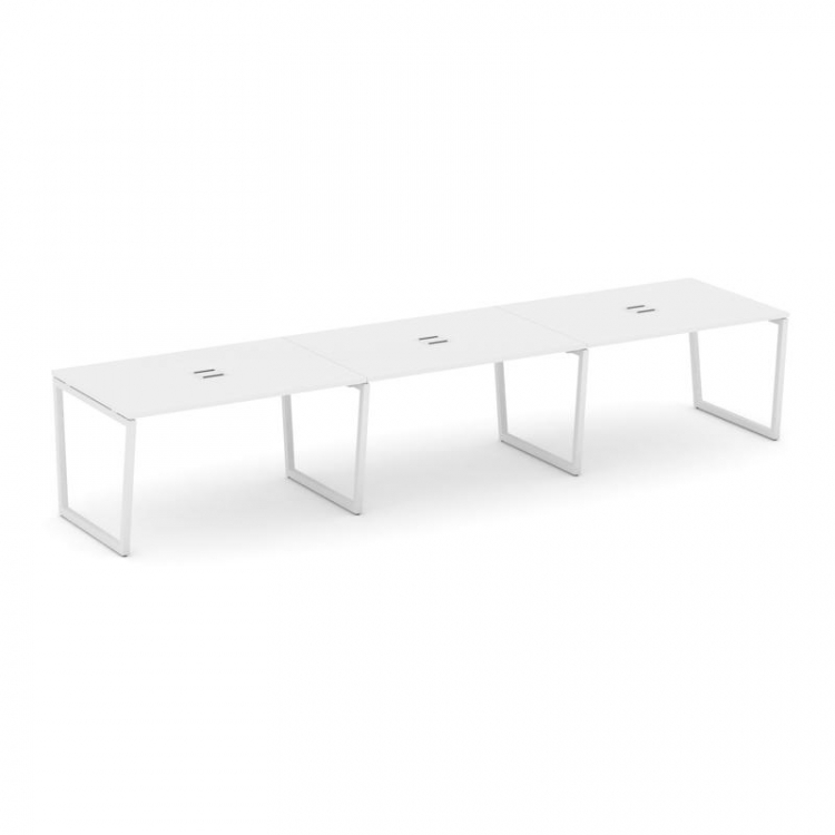 Style Project Стол переговорный SN-4T2.SPRG-024 Белый/Металл Белый/Заглушка Металл Белый 4740*980*75