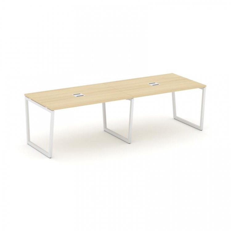 Style Project Стол переговорный SN-4T2.SPRG-014 Акация Лорка/Металл Белый/Заглушка Металл Белый 3160