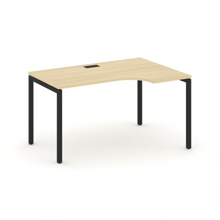 Style Project Стол рабочий эргоном. SN-4P.SPA-002(R) Акация Лорка/Металл Черный 1580*600/980*750