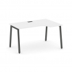 Style Project Стол рабочий эргоном. SN-4A.SPA-022(R) Белый/Металл Антрацит 1580*800/980*750