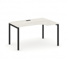 Style Project Стол рабочий эргоном. SN-4P.SPA-001(R) Дуб Наварра/Металл Черный 1380*600/980*750