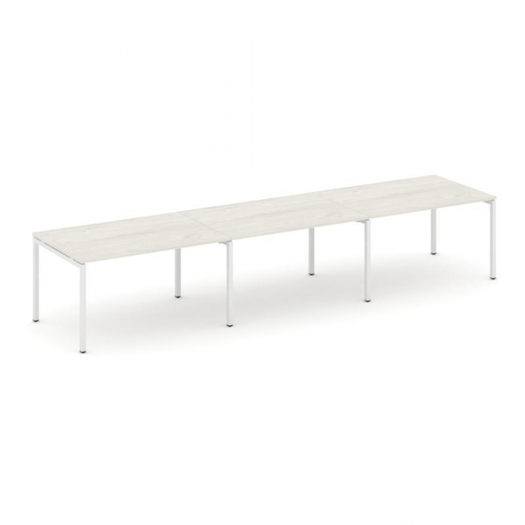 Style Project Стол переговорный SN-4P.SPRG-021.3 Дуб Наварра/Металл Белый 2940*980*750
