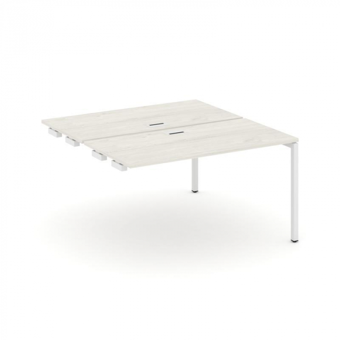 Style Project Стол-приставка к опор. элем. SN-4P.DPRS-013 Дуб Наварра/Металл Белый 1380*1432*750