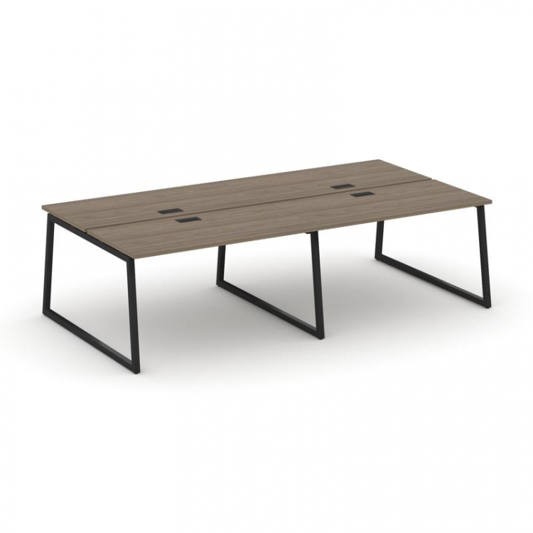 Style Project Рабочая станция 2-х сторон. SN-4T1.DRS-043 Вяз Благородный/Металл Черный/Заглушка Плас