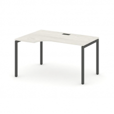 Style Project Стол рабочий эргоном. SN-4P.SPA-001(L) Дуб Наварра/Металл Антрацит 1380*600/980*750