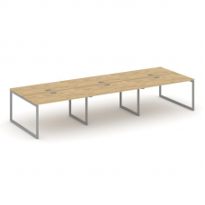 Style Project Рабочая станция 2-х сторон. SN-4O.DRS-083 Тиквуд Светлый/Металл Серый 4140*1632*750