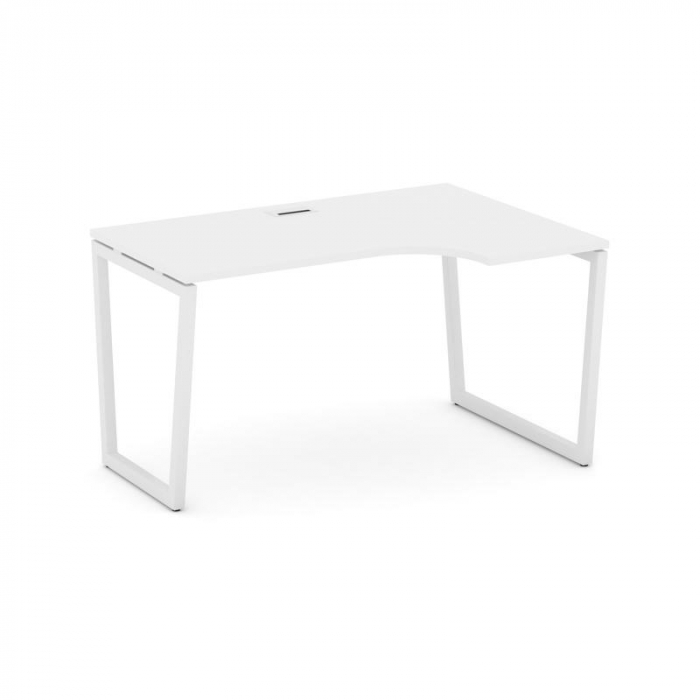 Стайл Проджект Стол рабочий эргоном. SN-4T2.SPA-021(R) Белый/Металл Белый/Заглушка Пластик Белый 138